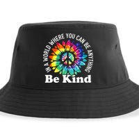 In A World Where You Can Be Anything Be Kind Sign Language Sustainable Bucket Hat