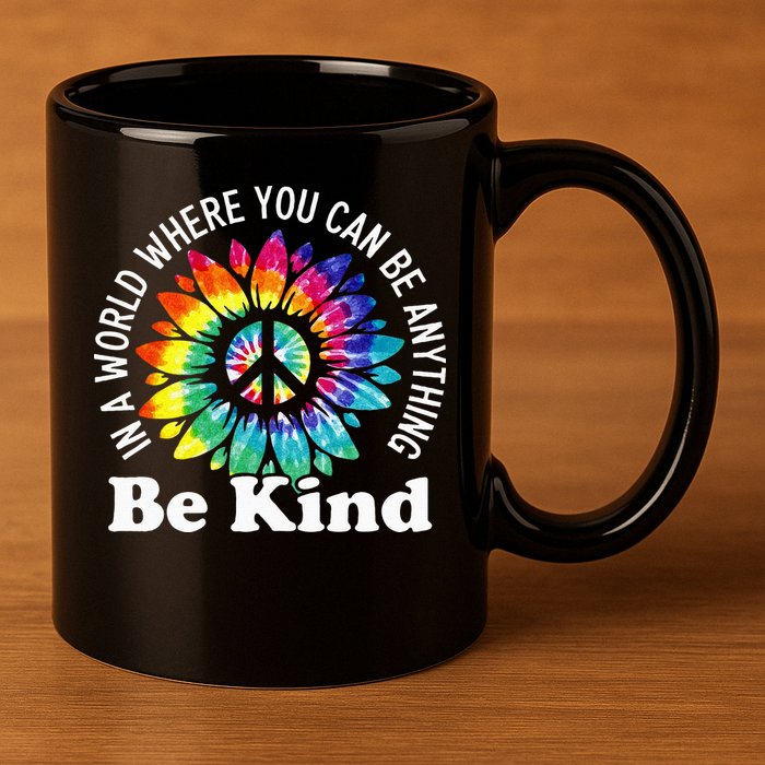 In A World Where You Can Be Anything Be Kind Sign Language 11oz C Handle Ceramic Mug