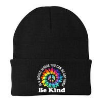 In A World Where You Can Be Anything Be Kind Sign Language Beanie