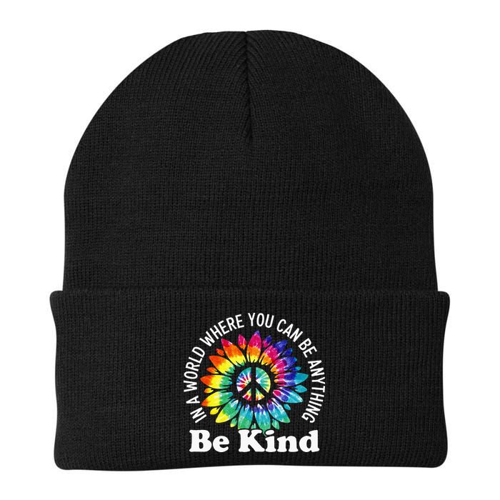 In A World Where You Can Be Anything Be Kind Sign Language Beanie
