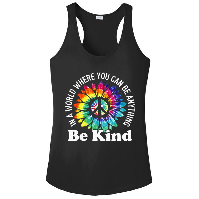 In A World Where You Can Be Anything Be Kind Sign Language Ladies PosiCharge Competitor Racerback Tank
