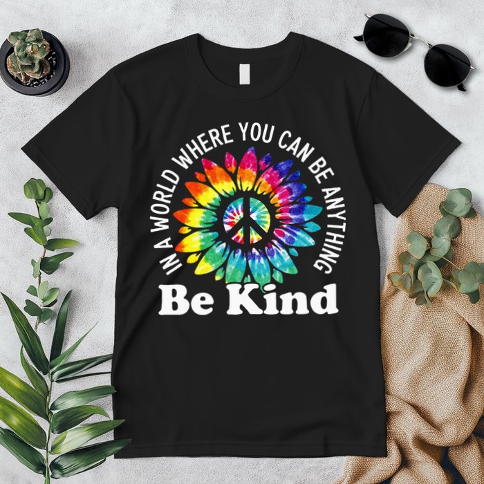 In A World Where You Can Be Anything Be Kind Sign Language Premium T-Shirt