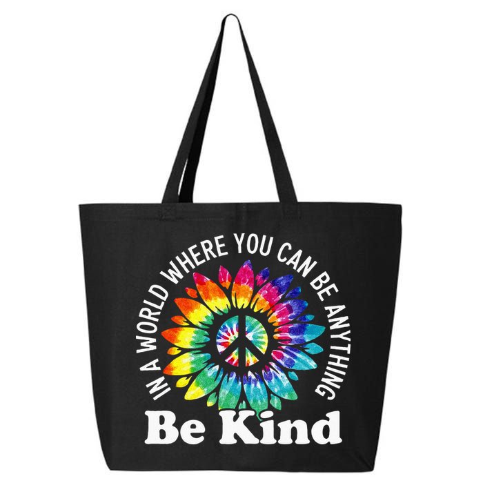 In A World Where You Can Be Anything Be Kind Sign Language 25L Jumbo Tote