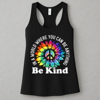 In A World Where You Can Be Anything Be Kind Sign Language Womens Tank Top