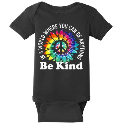 In A World Where You Can Be Anything Be Kind Sign Language Baby Bodysuit