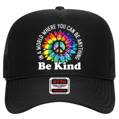 In A World Where You Can Be Anything Be Kind Sign Language Trucker Hat