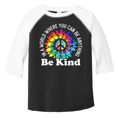 In A World Where You Can Be Anything Be Kind Sign Language Toddler Fine Jersey T-Shirt