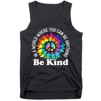 In A World Where You Can Be Anything Be Kind Sign Language Tank Top