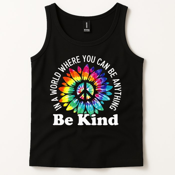 In A World Where You Can Be Anything Be Kind Sign Language Tank Top