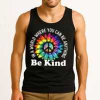 In A World Where You Can Be Anything Be Kind Sign Language Tank Top