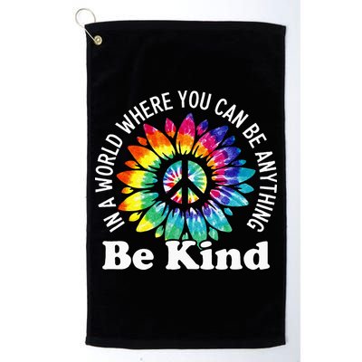 In A World Where You Can Be Anything Be Kind Sign Language Golf Towel