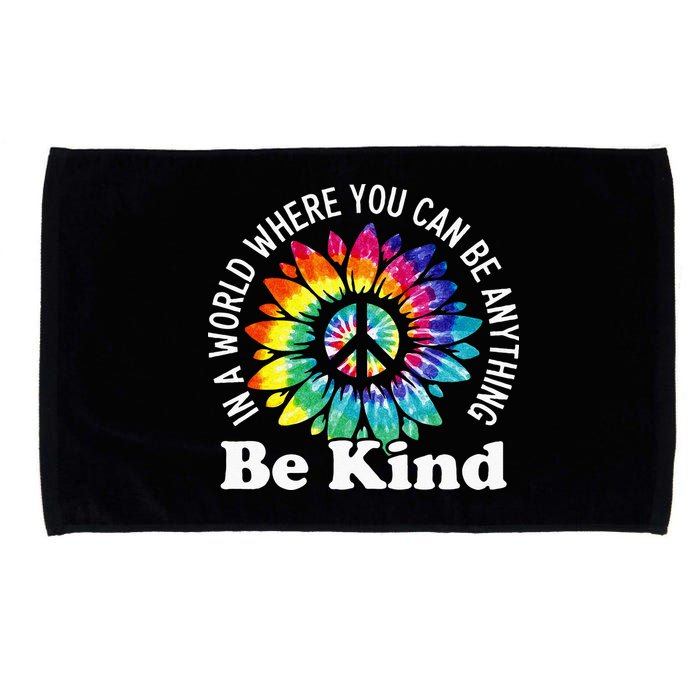 In A World Where You Can Be Anything Be Kind Sign Language Microfiber Hand Towel