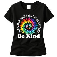 In A World Where You Can Be Anything Be Kind Sign Language Womens T-Shirt