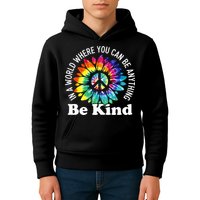 In A World Where You Can Be Anything Be Kind Sign Language Kids Hoodie