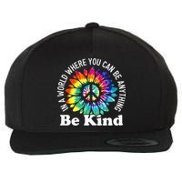 In A World Where You Can Be Anything Be Kind Sign Language Wool Snapback Cap
