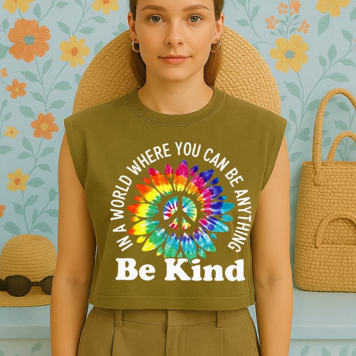 In A World Where You Can Be Anything Be Kind Sign Language Garment-Dyed Women's Muscle Tee