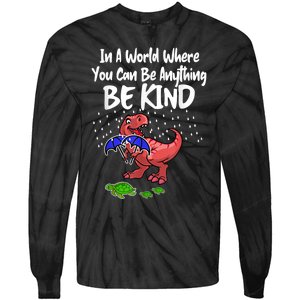 In A World Where You Can Be Anything Be Kind Kindness Tie-Dye Long Sleeve Shirt