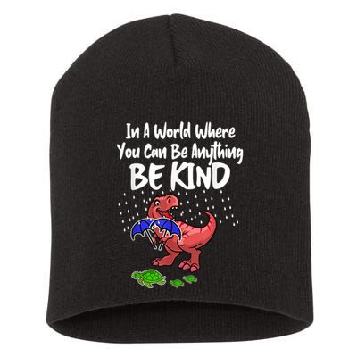 In A World Where You Can Be Anything Be Kind Kindness Short Acrylic Beanie