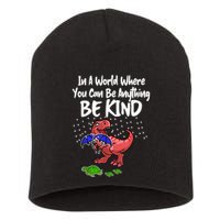 In A World Where You Can Be Anything Be Kind Kindness Short Acrylic Beanie