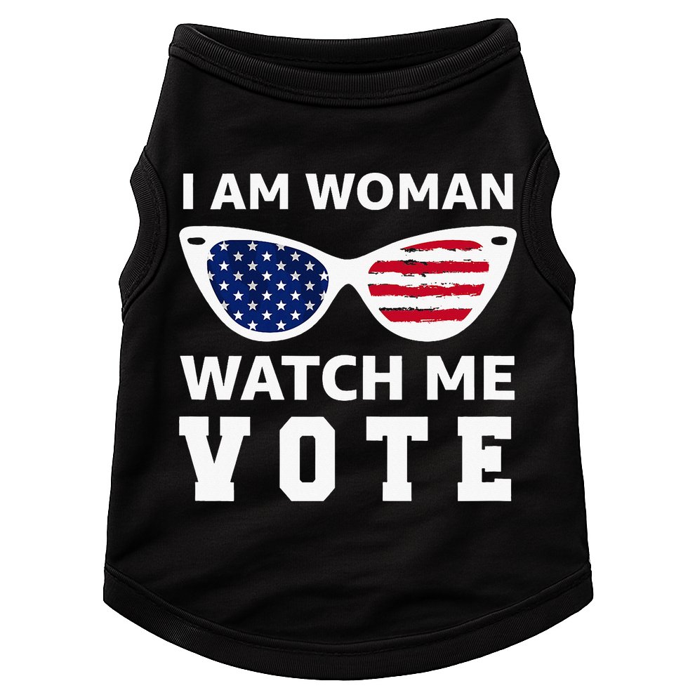 I Am Woman Watch Me Vote Doggie Tank