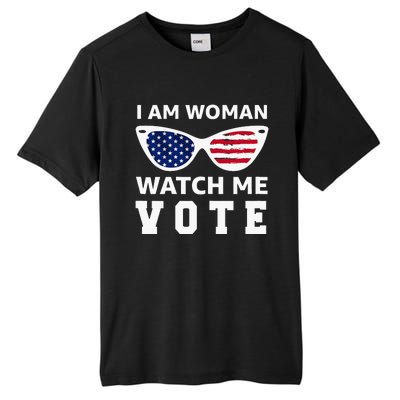 I Am Woman Watch Me Vote Tall Fusion ChromaSoft Performance T-Shirt