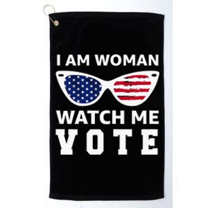 I Am Woman Watch Me Vote Platinum Collection Golf Towel