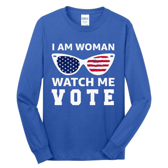 I Am Woman Watch Me Vote Tall Long Sleeve T-Shirt