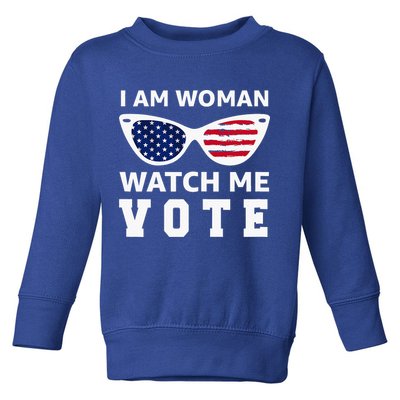 I Am Woman Watch Me Vote Toddler Sweatshirt