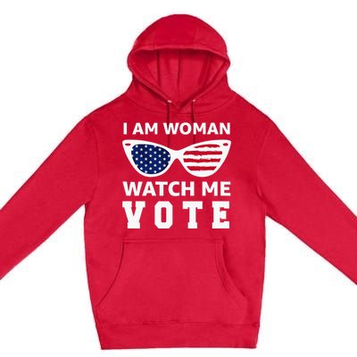 I Am Woman Watch Me Vote Premium Pullover Hoodie