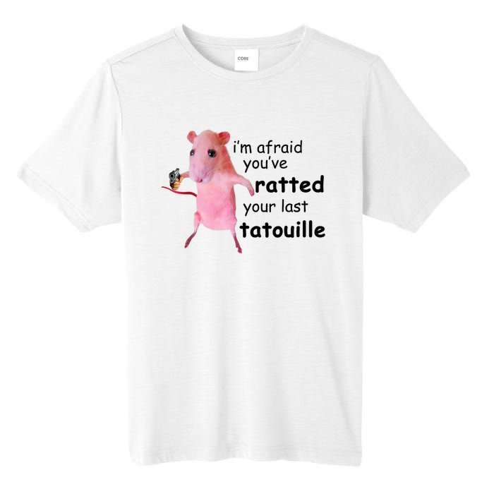 Im Afraid Youve Ratted Your Last Tatouille Funny Pink Rat Tall Fusion ChromaSoft Performance T-Shirt