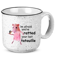 Im Afraid Youve Ratted Your Last Tatouille Funny Pink Rat 15oz Campfire Ceramic Mug