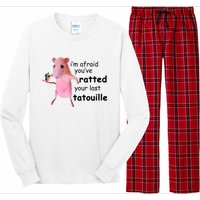 Im Afraid Youve Ratted Your Last Tatouille Funny Pink Rat Long Sleeve Pajama Set