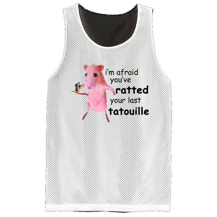 Im Afraid Youve Ratted Your Last Tatouille Funny Pink Rat Mesh Reversible Basketball Jersey Tank