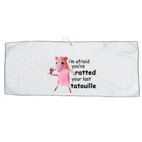 Im Afraid Youve Ratted Your Last Tatouille Funny Pink Rat Large Microfiber Waffle Golf Towel