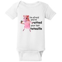 Im Afraid Youve Ratted Your Last Tatouille Funny Pink Rat Baby Bodysuit