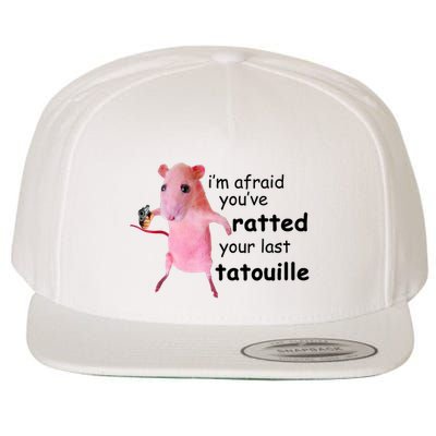 Im Afraid Youve Ratted Your Last Tatouille Funny Pink Rat Wool Snapback Cap