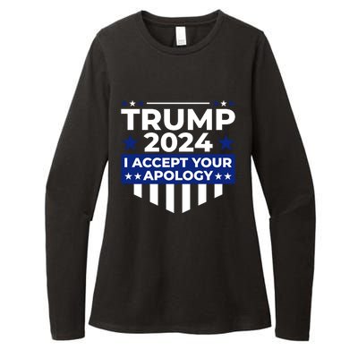 I Accept Your Apology 2024 Womens CVC Long Sleeve Shirt