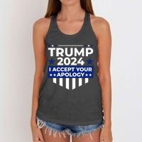 I Accept Your Apology 2024 Women's Knotted Racerback Tank