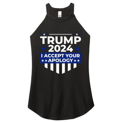 I Accept Your Apology 2024 Women's Perfect Tri Rocker Tank