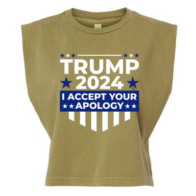 I Accept Your Apology 2024 Garment-Dyed Women's Muscle Tee