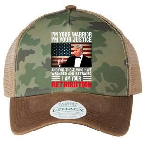 I Am Your Retribution Pro Donald Trump Usa Legacy Tie Dye Trucker Hat