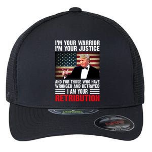 I Am Your Retribution Pro Donald Trump Usa Flexfit Unipanel Trucker Cap