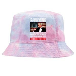 I Am Your Retribution Pro Donald Trump Usa Tie-Dyed Bucket Hat