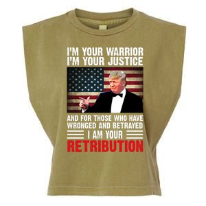 I Am Your Retribution Pro Donald Trump Usa Garment-Dyed Women's Muscle Tee