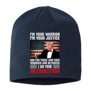 I Am Your Retribution Pro Donald Trump Usa Sustainable Beanie