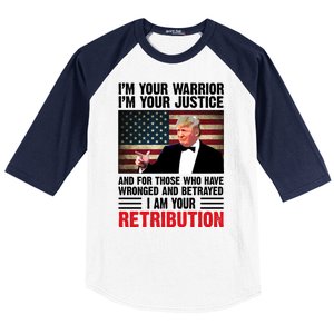 I Am Your Retribution Pro Donald Trump Usa Baseball Sleeve Shirt