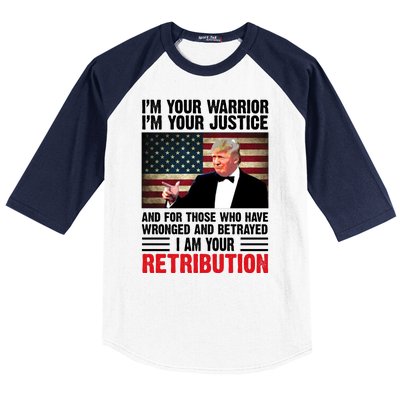 I Am Your Retribution Pro Donald Trump Usa Baseball Sleeve Shirt