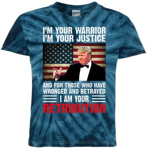 I Am Your Retribution Pro Donald Trump Usa Kids Tie-Dye T-Shirt