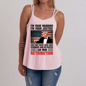 I Am Your Retribution Pro Donald Trump Usa Women's Strappy Tank