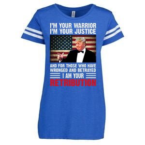 I Am Your Retribution Pro Donald Trump Usa Enza Ladies Jersey Football T-Shirt